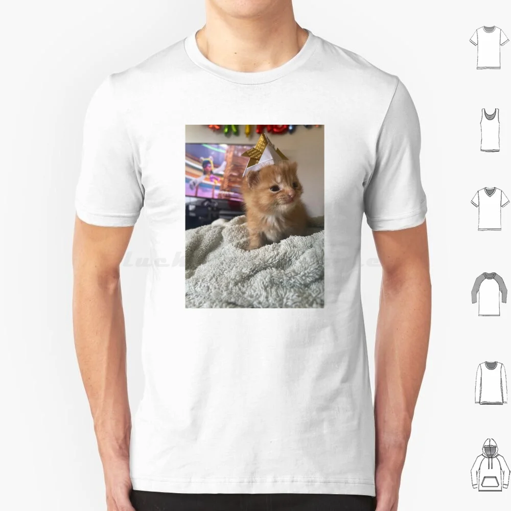 

Футболка Cap'N 6Xl, хлопковая крутая футболка, кошка, котенок, оранжевый, милая спасательная, странный имбирь