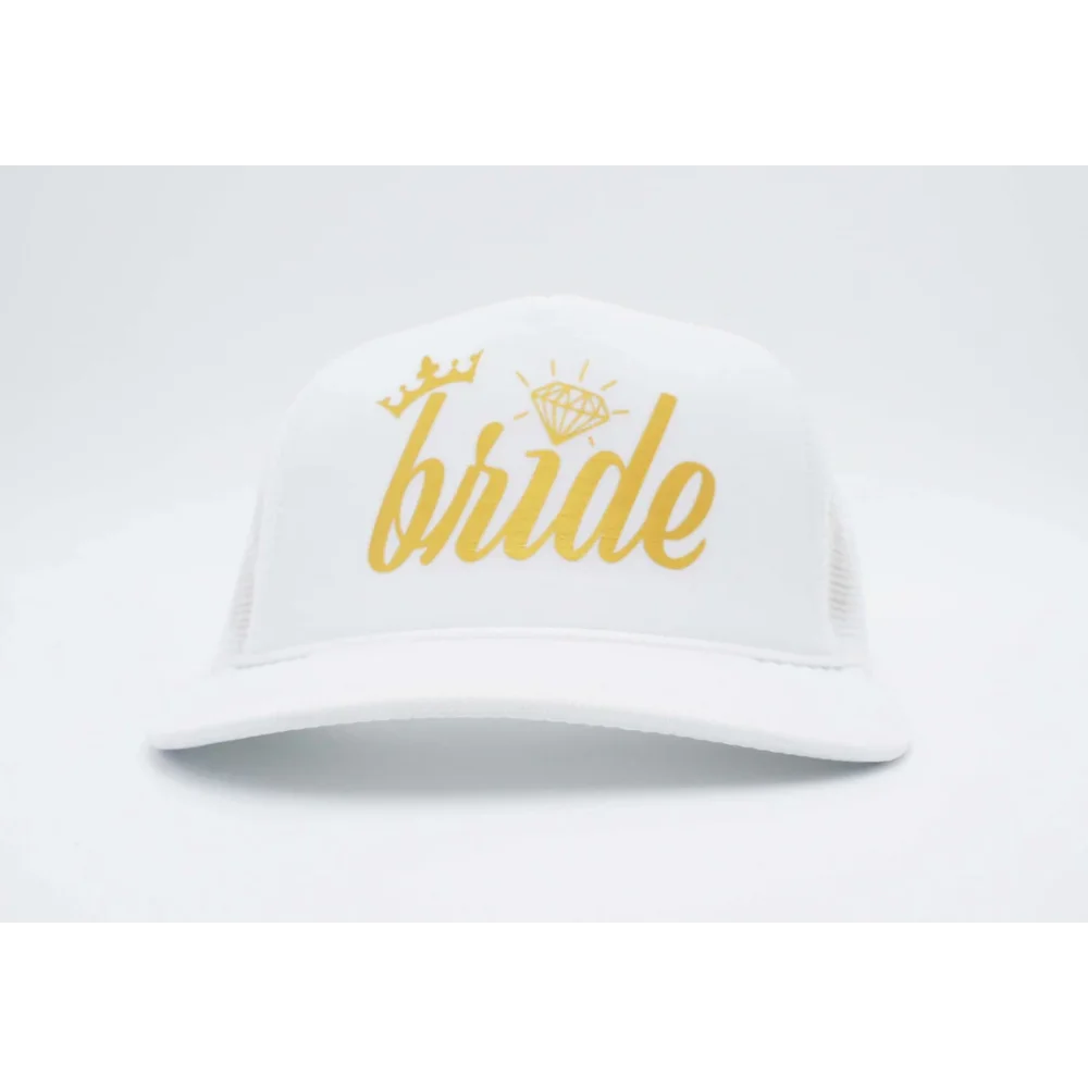 Bride Trucker Hat - Wedding Cap For Bride-to-Be, Bridal Party, Bach Party Gift With 3D Embroidery