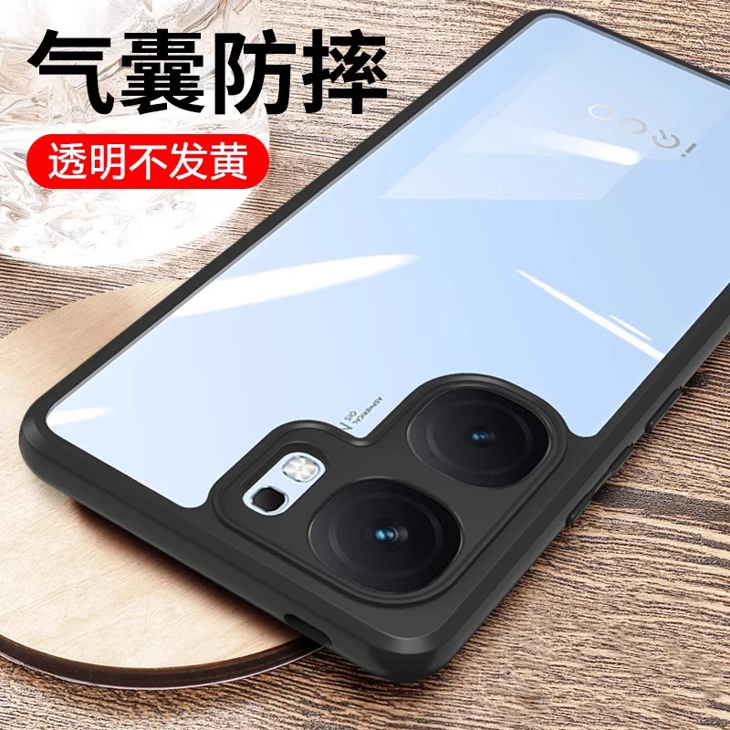Shockproof Transparent Case with Camera Protection and Soft TPU Frame