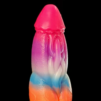 YOCY SM Luminous Dragon Realistic Dildo With Suction Cup Silicone Anal Dildos Soft Flexible Adult Sex Toy For Female G-Spots 6
