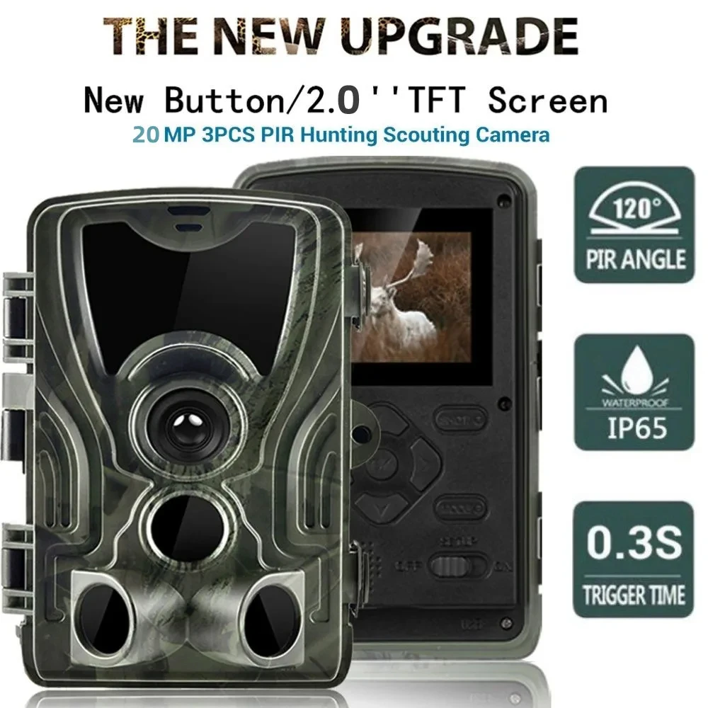HC801A Hunting Trail Camera 24MP 1080P With Night Vision Motion Activated Outdoor Trail Camera Trigger 0.3S Wildlife Scouting