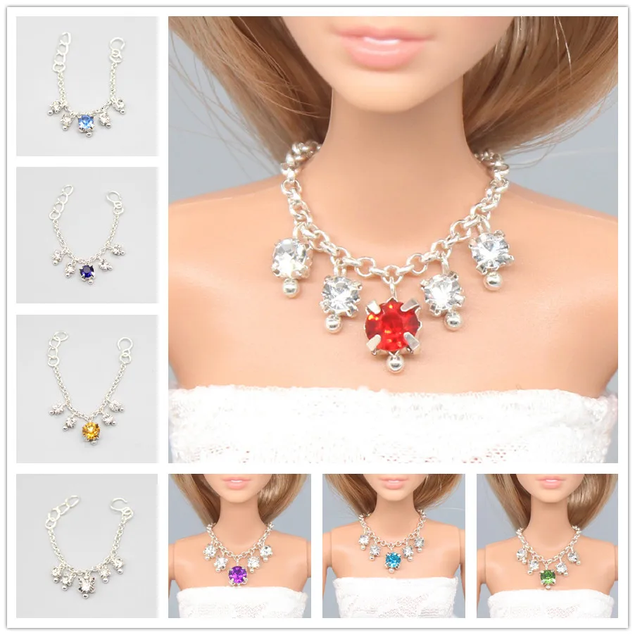 Rhinestone necklace Jewelry Ornaments Doll Accessories DIY