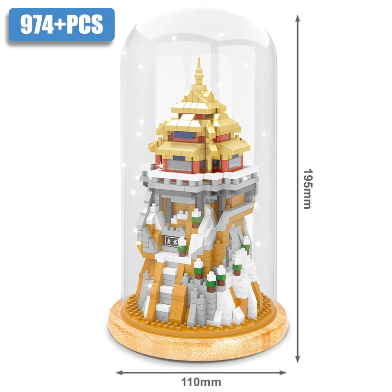 thumbnail image 1 of Bloques de construcción creativos de tamaño mini con forma de faro y casa en el árbol, barco pirata, con luz LED, astronauta, juguetes de ladrillos para niños, regalos, 1 of 5