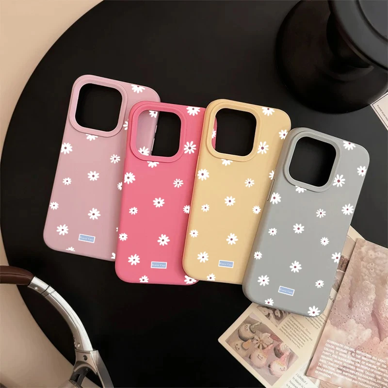 รูปสินค้า เคสซิลิโคนลายดอกเดซี่ น่ารักกันกระแทก iPhone 11-17 Pro Max