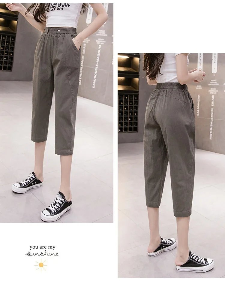 

fashion women pants spring summer female capris