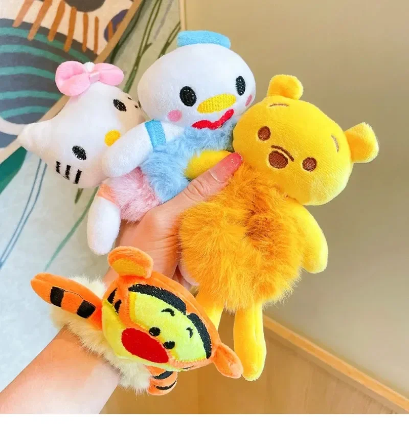 

New Women Girls Piglet Bear Tigger Hair Scrunchies Cat Rabbit Plush Elastic Hair Bands Sweet Pontail Holder Kids Hair Tie Hair