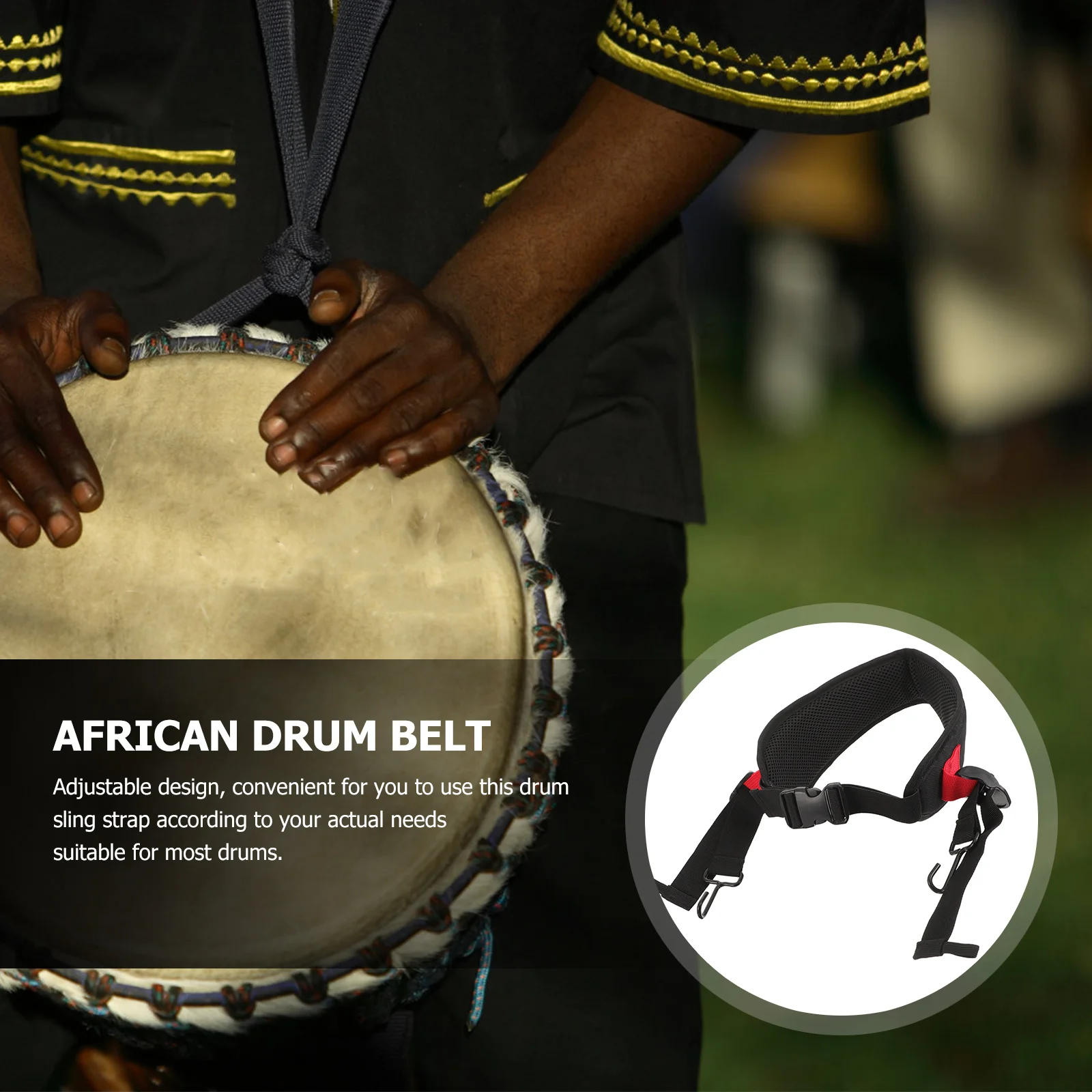 

Adjustable Djembe Drum Strap African Hand Drum Sling Strap Snare Drum Belt Strap