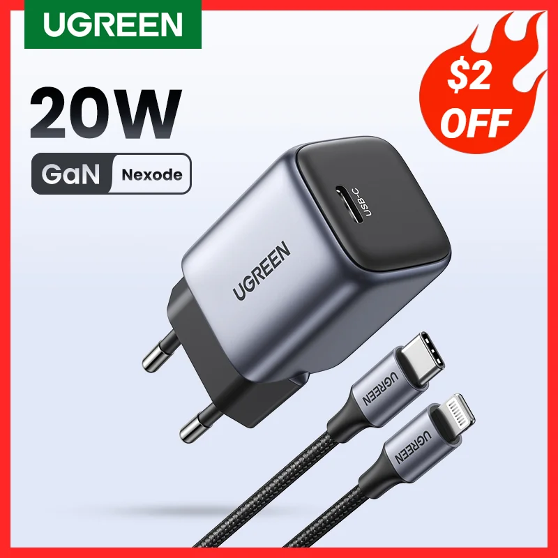 

UGREEN 20W 30W GaN Charger PD Fast USB Type C Charger USB C PD3.0 QC3.0 Quick Charging For iPhone 15 14 13 Mobile Phone Charger
