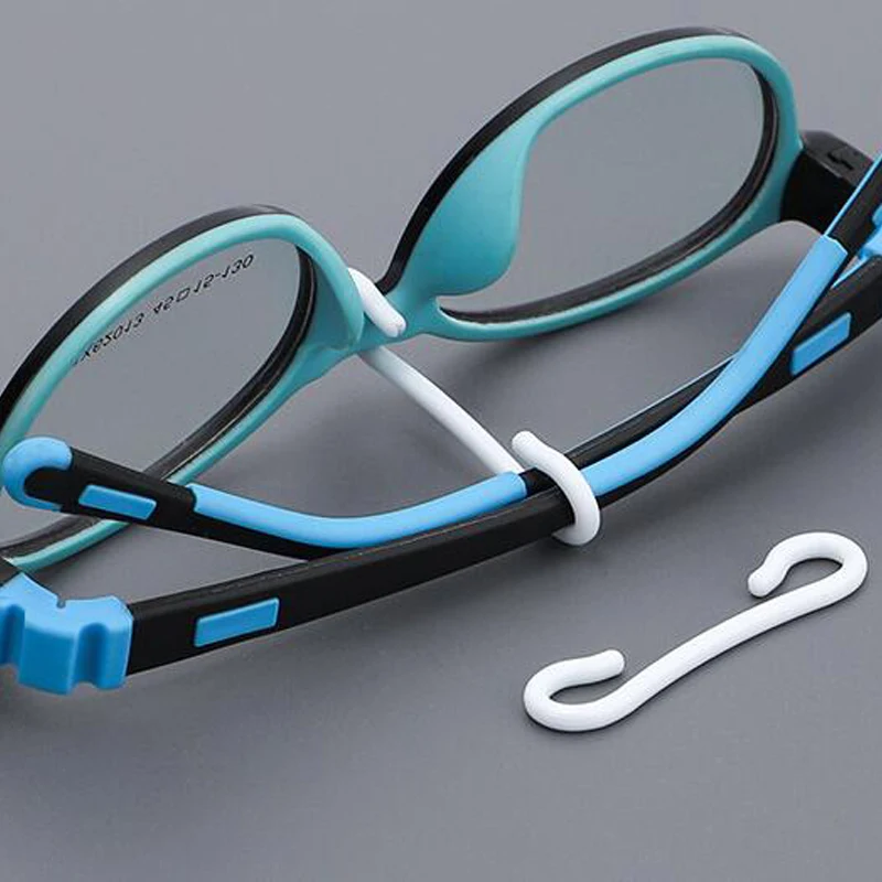 2pcs Practical Put Easy Firm White Plastic Hook Eyeglasses Frame Fixed Bulletproof for Sunglasses Accessories
