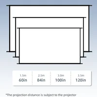 MIXITO Wall Mounted Projector Screen Shredded Milk 60-120 Inch White Wrinkle-Free 160° Viewing Angle Screen Home Theater Indoor - Image 4