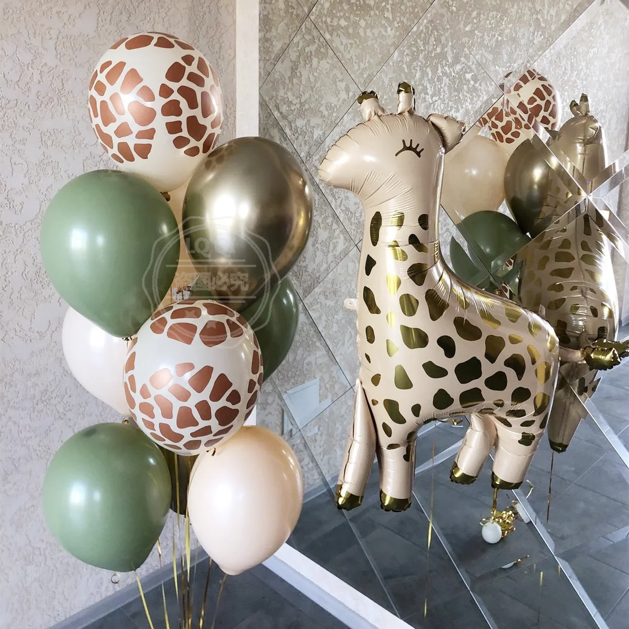 

10pcs Giraffe Elephant Cartoon Animal Helium Balloons White Rose Gold Latex Globos Happy Birthday Party Decor Girl Baby Shower