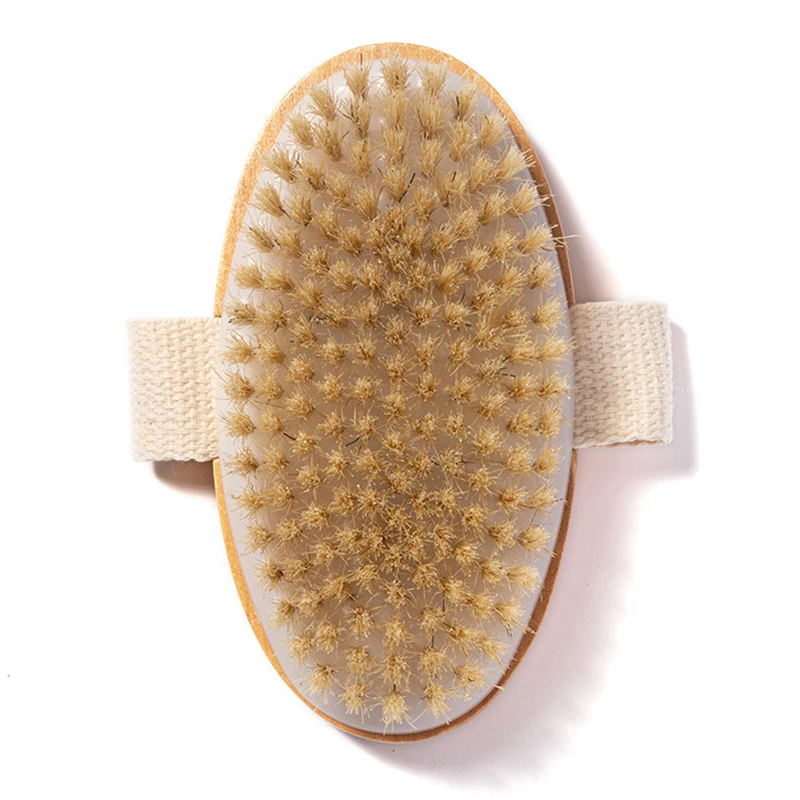 Natural  Bristle Brush Soft Wet Dry Skin Body SPA Brush Bath Massager Home 5