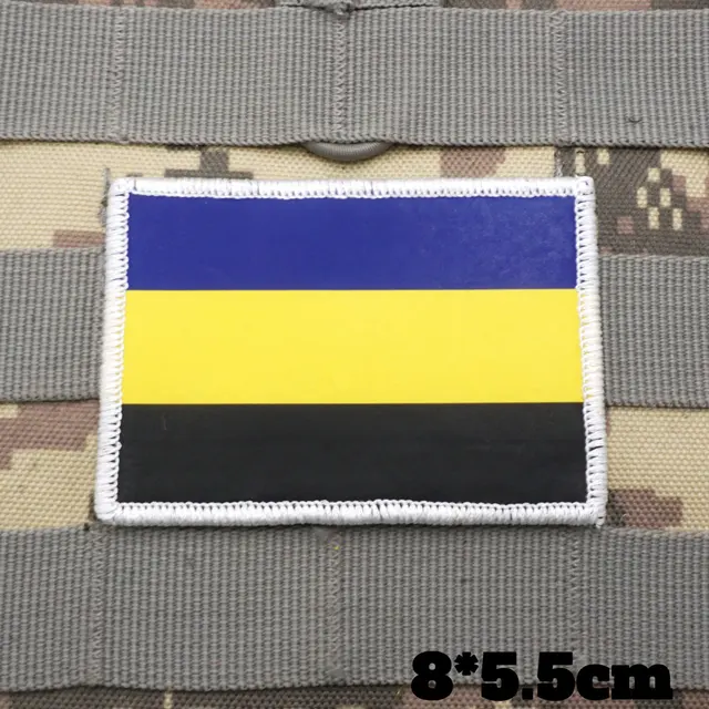 Banderas nacionales de varios países, parches con estampado