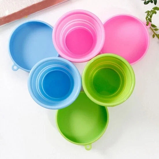 150Pcs/Lot Portable Silicone Telescopic Drinking Collapsible Folding Cup Travel Camping