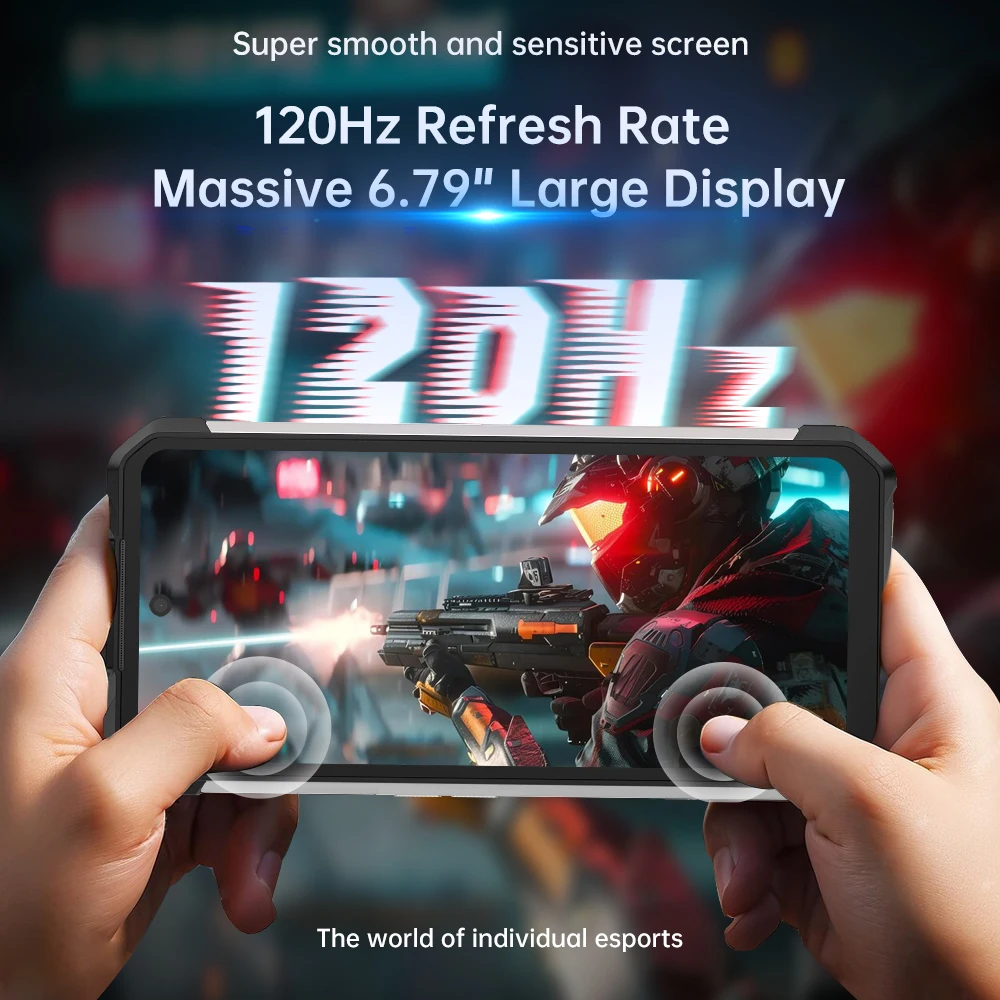 8849 SHARK, Rugged Smartphone 5G, 24GB RAM(12GB+12GB), 256GB ROM, 15600mAh, 120Hz Screen, NFC, WiFi 6,50MP Camera 66W Phone 3