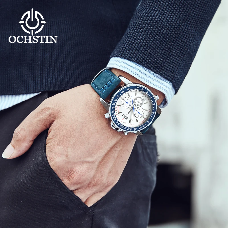 Ochstin 2024 New Business Luxury Pilot Series Original Multi functional Quartz Movement Watch Men's Quartz Watch