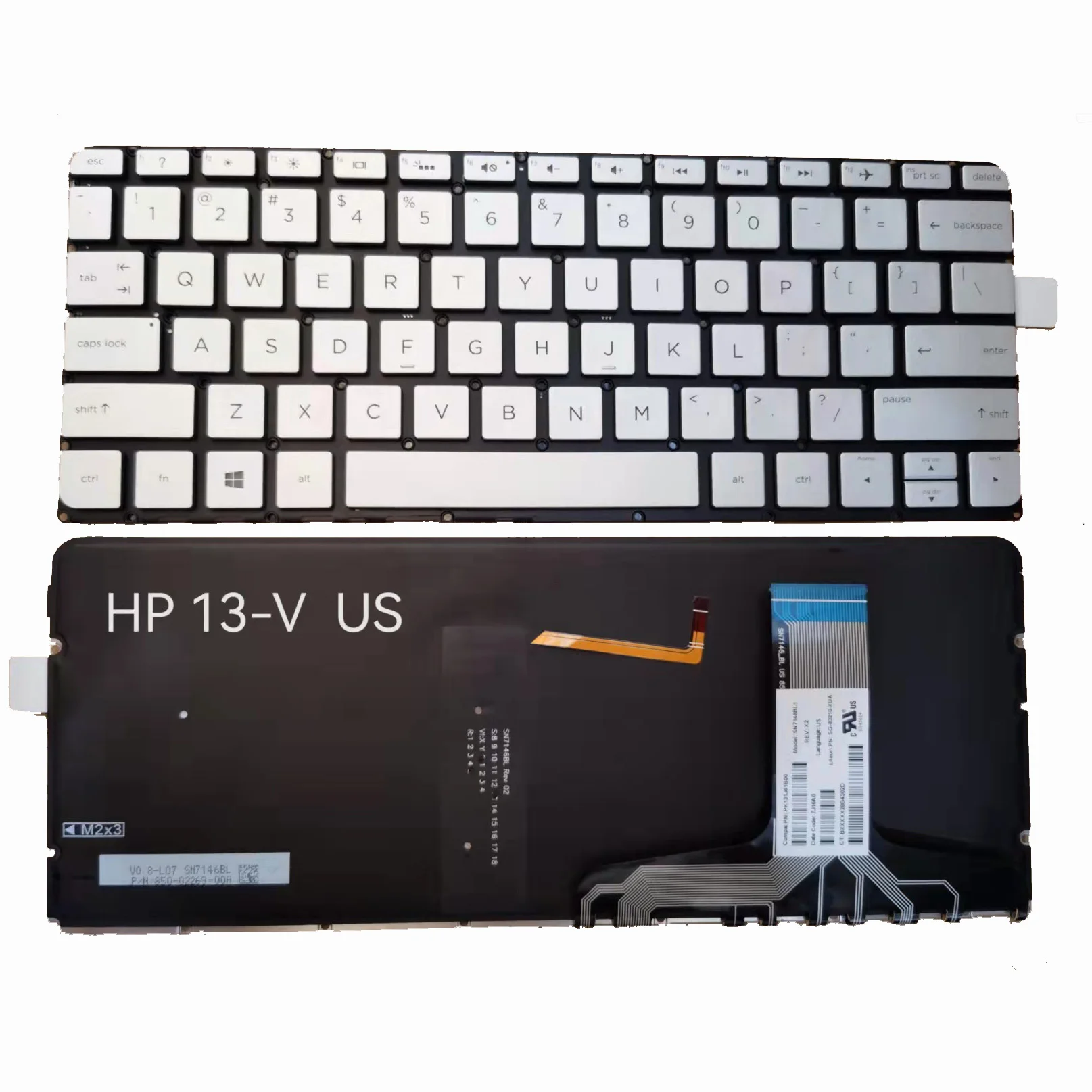 

New For HP 13-V 13-V000 13-V001dx 13-V001xx 13-V011dx 13-V101dx 13-V111dx Laptop Keyboard US Backlit Silver Black