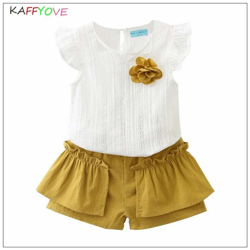 

Baby Girl Summer Clothes Set Sleeveless Newborn Soild Tops+Pants 2-6y Pageant Kids Summer's Toddler 2023 Casual Kids Outfits Set