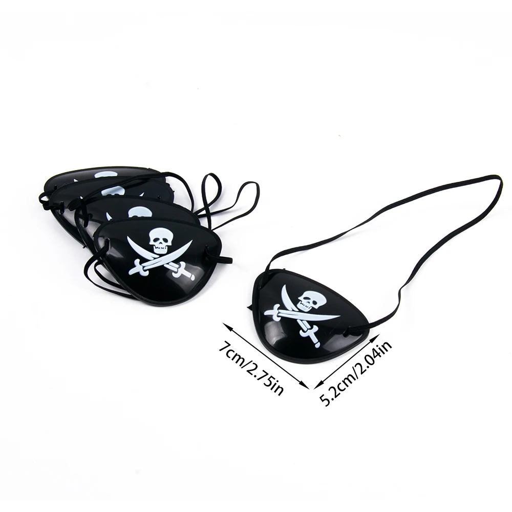 1/2set Pirate Hat And Eye Patches Halloween Cosplay Captain Cap Props Costume Accessories for Kids Birthday Party Decorations for party hat