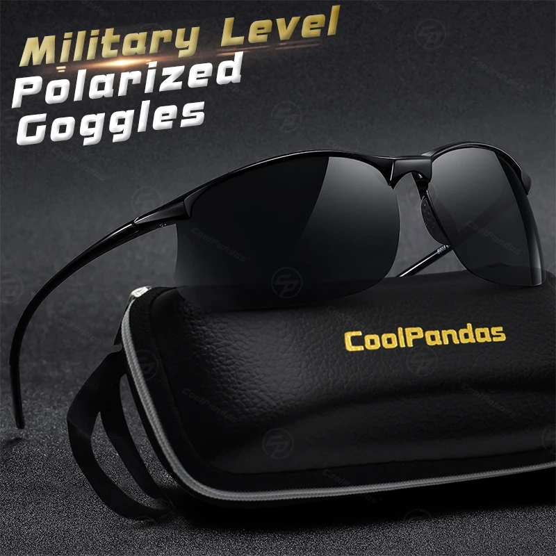 Солнцезащитные очки CoolPandas мужские ультралегкие, спортивные поляризационные темные очки TR90, для вождения, с покрытием, уличные очки
