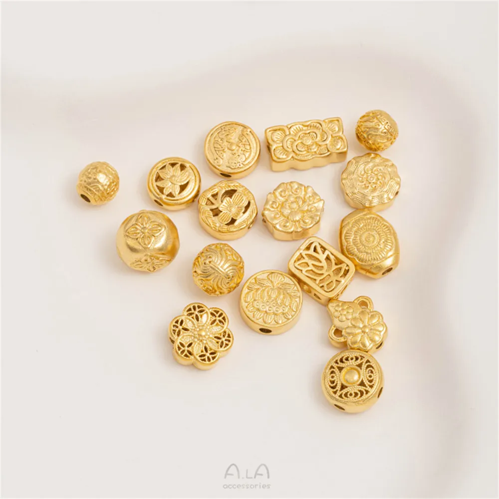 Рисунок 2 - Золотистый узор, круглые бусины,