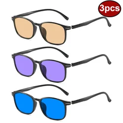 Unisex Vintage Red Tinted Blue Light Blocking Glasses (As shown)