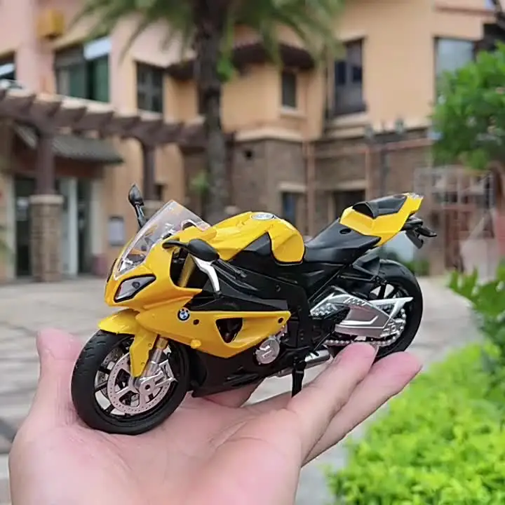 Moto Giocattolo BMW S1000RR Turbo Challenge - Scala 1/12, 16,5 Cm, Metallica, A Ruote Libere - Regalo Per Bambini 3+ Anni