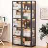 5-Tier Display Cabinet with Acrylic Glass Door, Collectibles Toy Organizers Rack & Storage Shelves, Display Cabinet 5