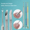 Nail Circle Beveled Head Stainless Steel Cuticle Pusher Nail Art Sanding Tablet Manicure Sticks Tool for Salon Nails Accessories 1