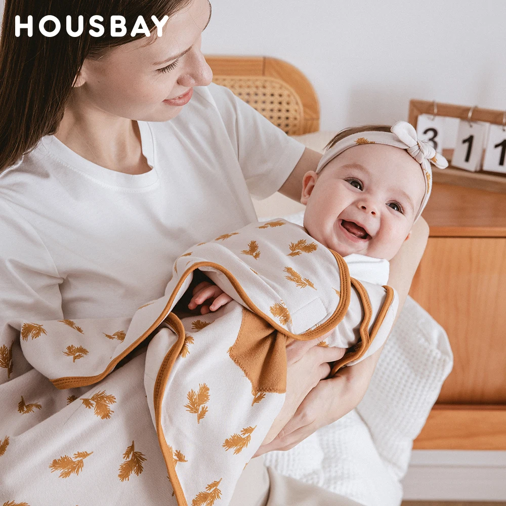 0-3 Months Newborn Baby Swaddle Wrap Baby Cocoon Head Protective Cotton Sweating Breathable Newborn Receiving Blankets Swaddle Blanket Cotton Swaddle