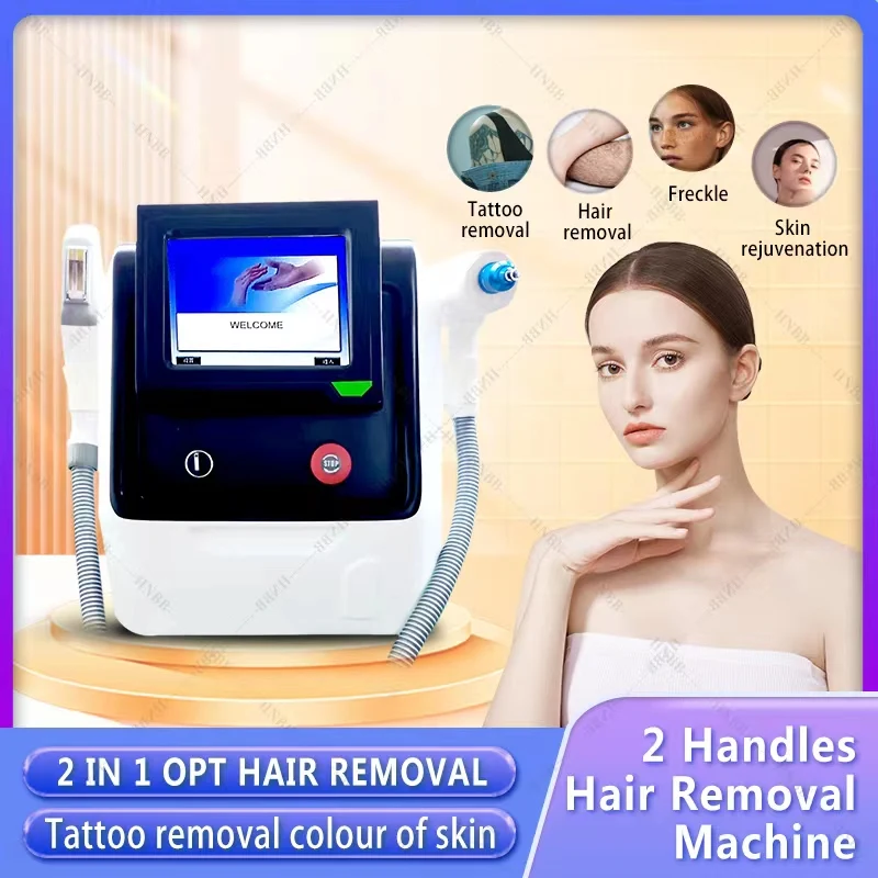 

HOT SELL 2 in 1 IPL SR / OPT / Elight Hair Removal and Tattoo Removal Black Face Beauty Machine