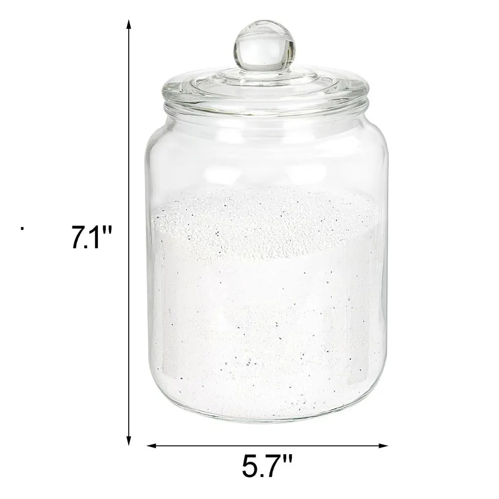 2PCS 2L Laundry Soap Container Transparent Durable Kitchen Organization Kitchen Organizer Glass Jar With Lid 6