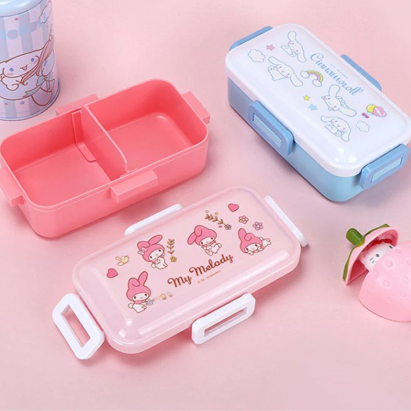 Anime Sanrio Hello Kitty Cinnamoroll Cartoon Bento Box Anime My Melody  Pompompurin Stainless Steel Portable Fresh Lunch Box - AliExpress