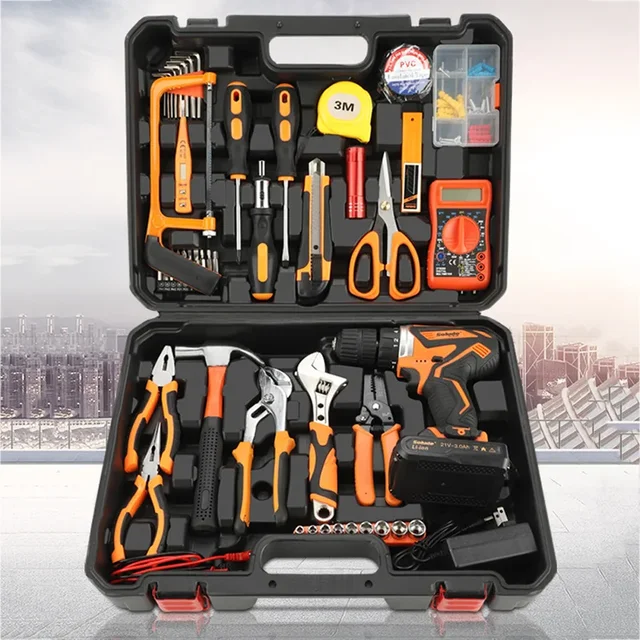 Waterproof Complete Tool Box Organizer Profesional Electric Drill Tool Box Hard Case Bucket Caja De Herramientas Toolbox Home