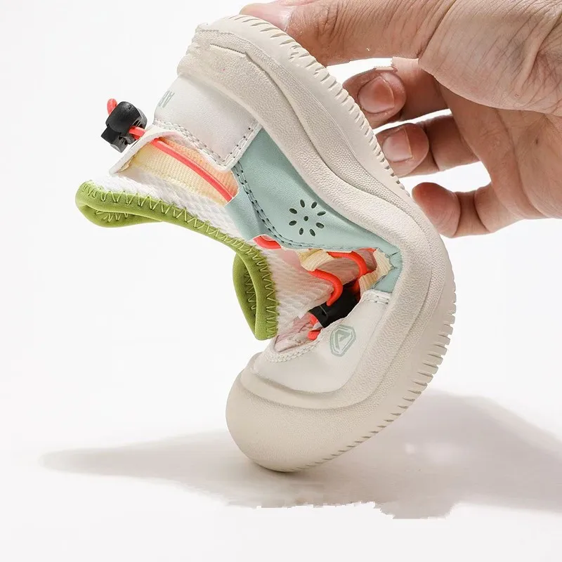 3-18세용 아동 샌들 망고-오렌지 메쉬 통기성 남아 및 여아 메쉬 신발 캐주얼 다용도 아동용 베이비 스니커즈