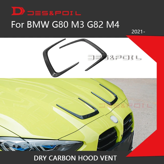 BMW G80 M3 G82 M4 Dry Carbon Fiber Hood Bonnet Cover Air Vent