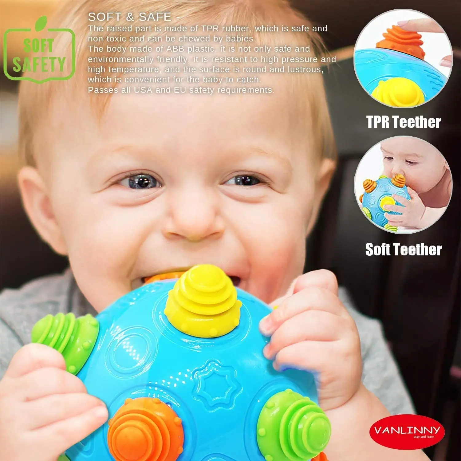 

Baby Music Shake Dancing Ball Toy Montessori Sensory Learning Ball Newborn Bumble Dancing Bumpy Interactive Sounds Crawl Ball