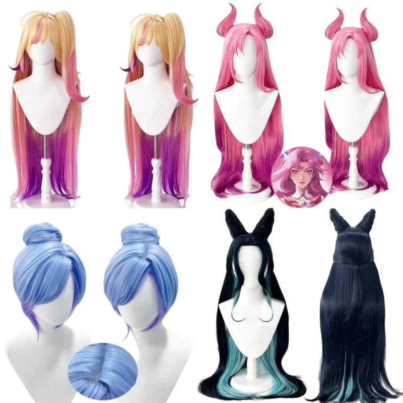 

Game League of Legends Syndra Seraphine Kaisa Orianna Reveck Cosplay Wig LOL Long Wig Hair Heat Resistant Wigs Wig Cap
