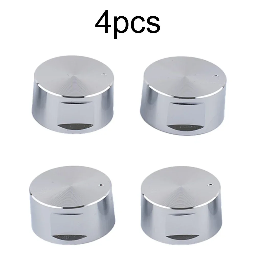 4PCS Aluminum Alloy Round Knob Gas Cooktop Handle Gas Stove Rotary Switches Cookware Parts For Stove Kitchen Accessories