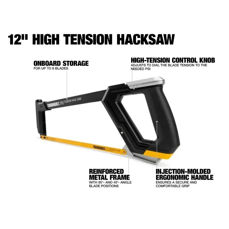 ToughBuilt TB-H4-22H 12in High Tension Hacksaw Hand Tools Accessories 2