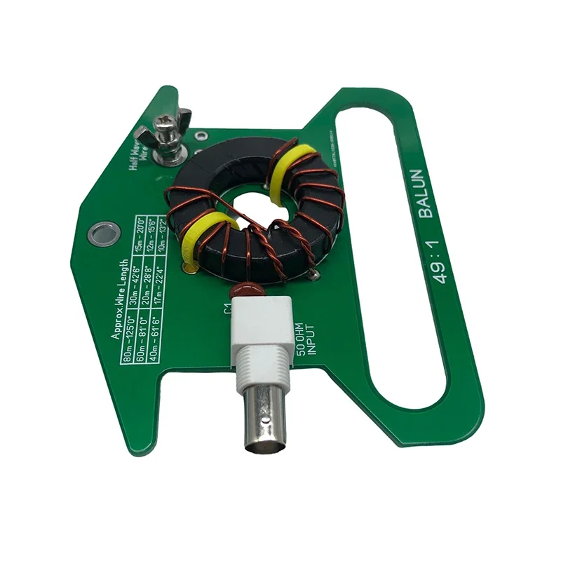 Portable 49:1/64:1 Balun Shortwave Antenna Without Tuning 50W PET 100W Antenna Accessories 5-35MHz BNC Female
