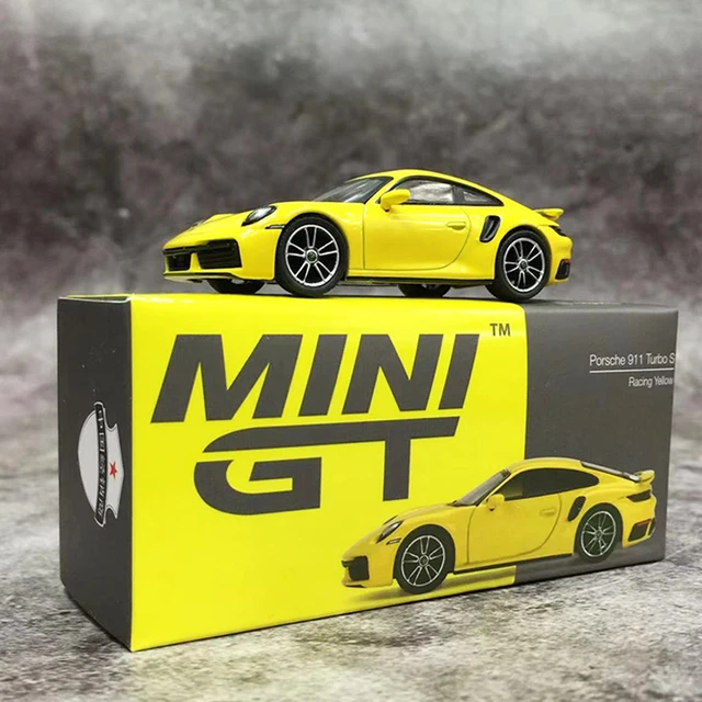 True Scale Miniatures Model Car Compatible with Porsche 911 Turbo S (Racing  Yellow) 1/64 Diecast Model Car MGT00497