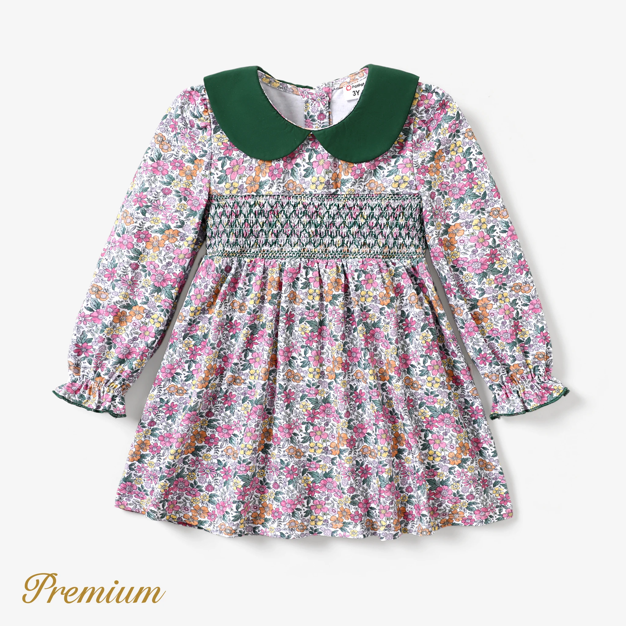 

PatPat Toddler Girl Elegant Smocked Floral Dress