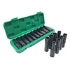 10pcs Impact Socket Set,1/2” Drive Hex Spanner Deep Sockets 8-24mm，Pneumatic Wrench Head Tire Removal Tools Maintenance Tool 3