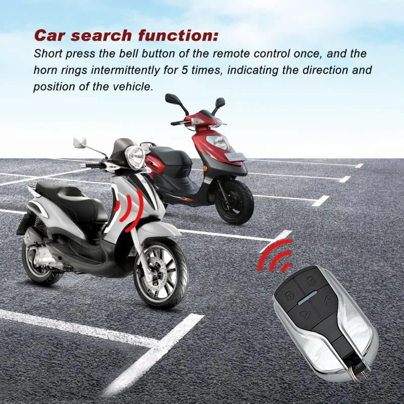 Alarme antivol pour moto Bluetooth, détecte automatiquement les opérations du téléphone portable, démarrage à une touche, verrouillage antivol à induction PKE 5