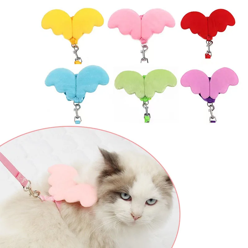 Cute Angel Wing Pet Rabbit Harness and Leash for Cats Rabbits Personalized Rabbit Harnesses Bunny Accessories Hamster Clothes