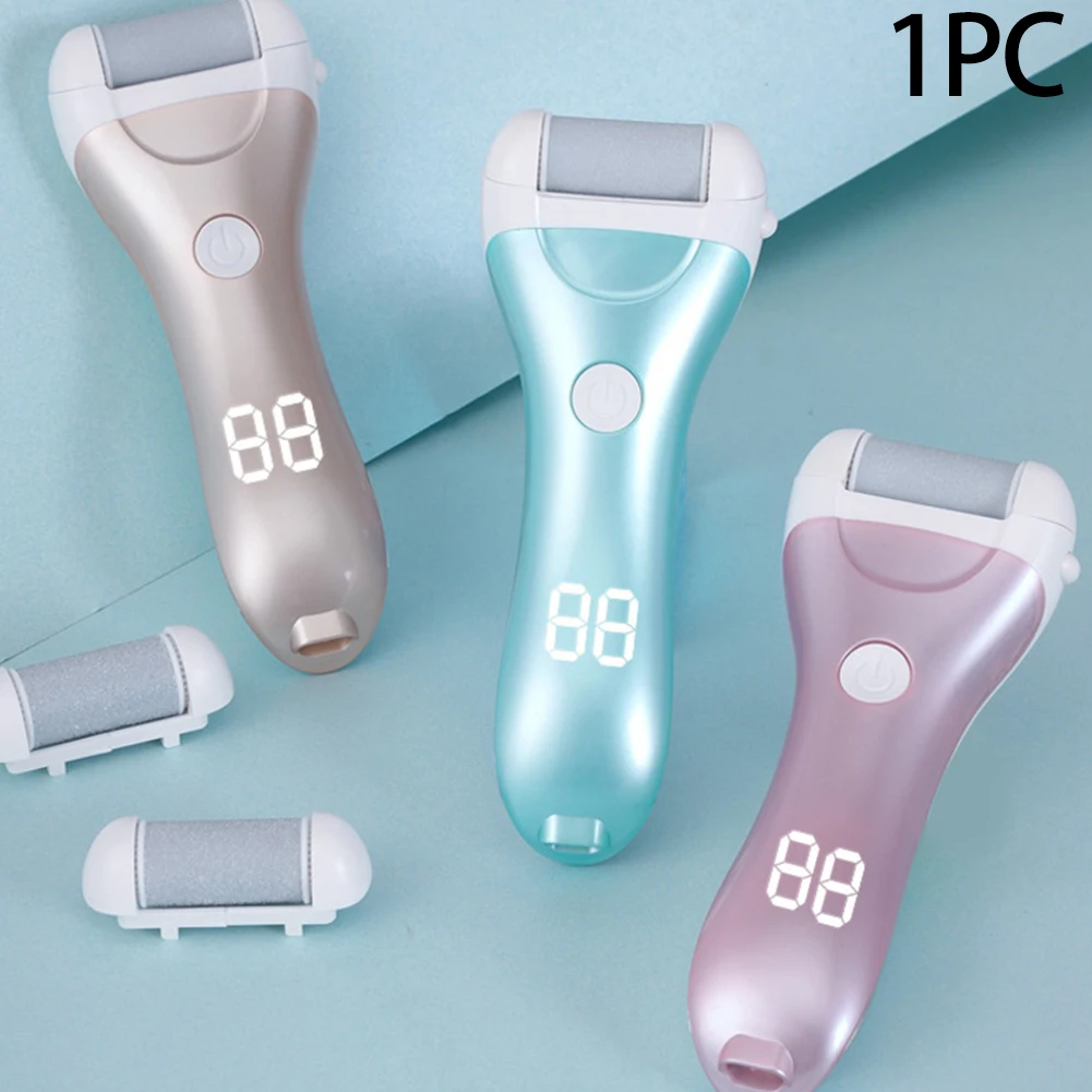 1pc Usb Rechargeable Electric Foot File Callus Remover With Lcd