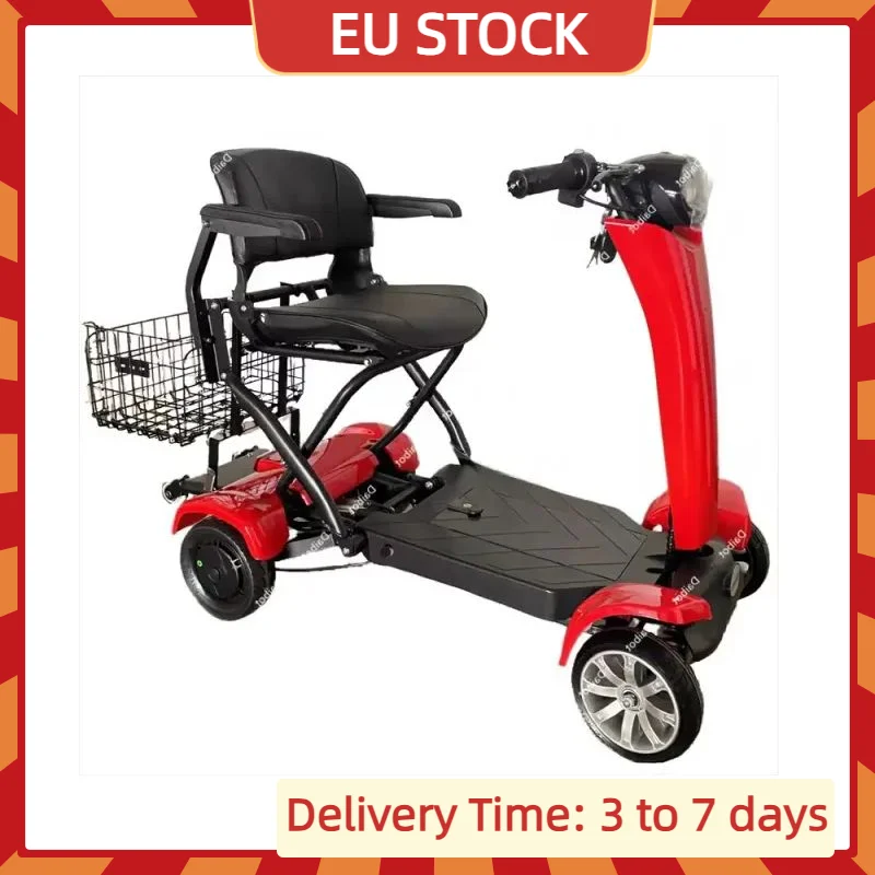EU Stock Automatic Folding Mobility Scooter For Elders Disabled Portable Battery Removable 500W Travel Electric Scooter Adult