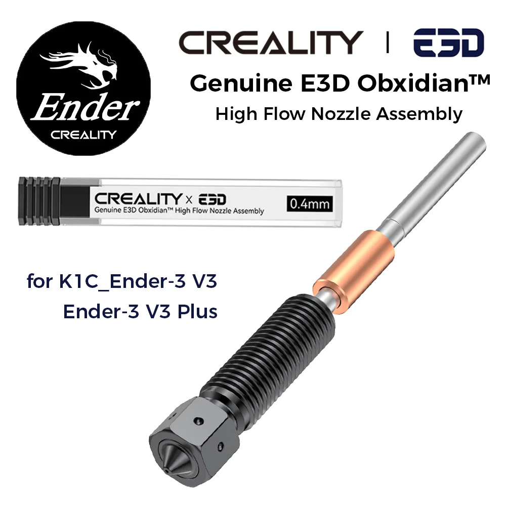 Creality K1C Nozzle 0.4mm, E3D Obxidian™ High Flow Nozzles