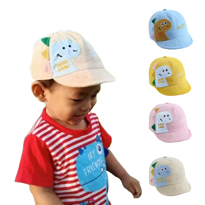 Cartoon Dinosaur Baseball Cap for Baby Kids 1-3Y
